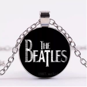 The Beatles Glass & Tibetan Silver Necklace